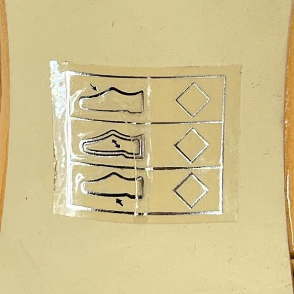 Moda Spana Golden Tan Strappy Patent Slingback Open Toe Heeled Sandals Size 7 - Picture 8 of 11